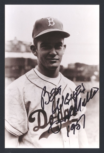 ROD MILLER 1957 Brooklyn Dodgers SIGNED Photo (d.2013)