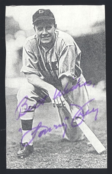LONNY FREY ca 1933-36 Brooklyn Dodgers SIGNED Photo (d.2009)