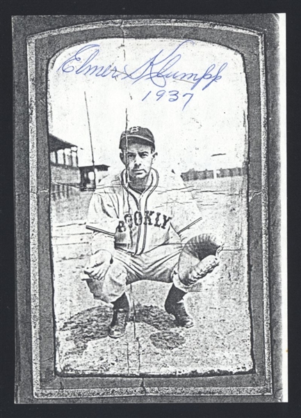 ELMER KLUMPP ca 1937 Brooklyn Dodgers SIGNED Photo (d.1996)