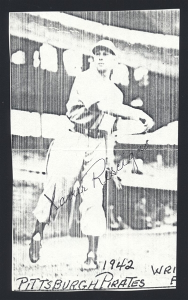 XAVIER RESCIGNO ca 1942 Pittsburgh Pirates SIGNED Photo (d.2005)