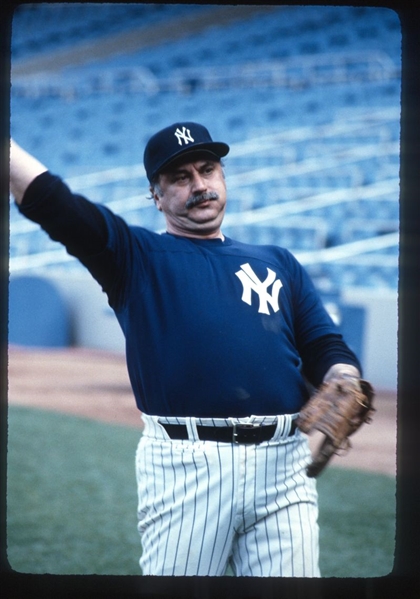 1982 New York Yankees VITO VALENTINETTI Original 35mm Slide Transparency