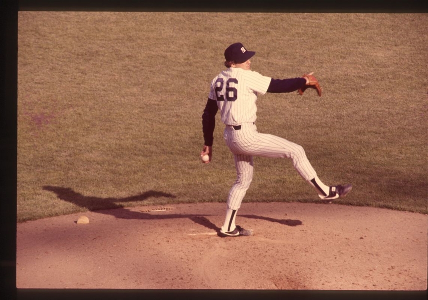 1983 New York Yankees SHANE RAWLEY Pitching Original 35mm Slide Transparency