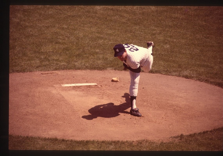 1983 New York Yankees SHANE RAWLEY Pitching Original 35mm Slide Transparency