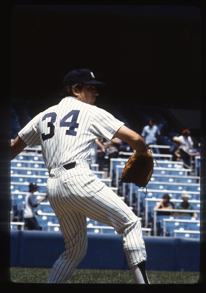 1982 New York Yankees DAVE LAROCHE Pitching Original 35mm Slide Transparency