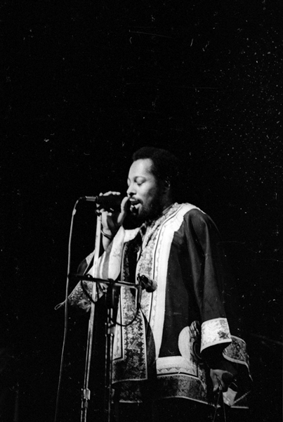 Strip of (6) 1960s LEON THOMAS Original 35mm Photo Negatives JAZZ SINGER bn