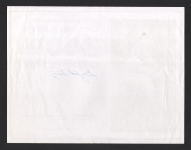 GAYLORD PERRY SIGNED 300th Career Victory May 6, 1982 Certificate HOF Mariners