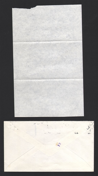 ENOS SLAUGHTER SIGNED 2x Handwritten Letter (d.2002) HOF Cardinals Yankees