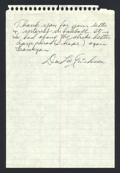 DON ERICKSON SIGNED Handwritten Letter (d.2012) 1958 Philadelphia Phillies