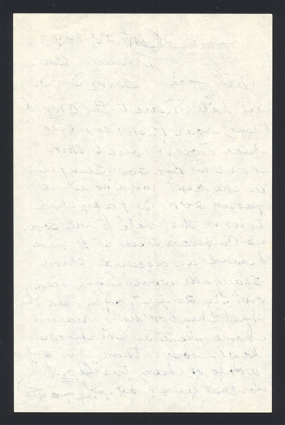 ROY PARTEE SIGNED Handwritten Letter (d.2000) 1946 Boston Red Sox