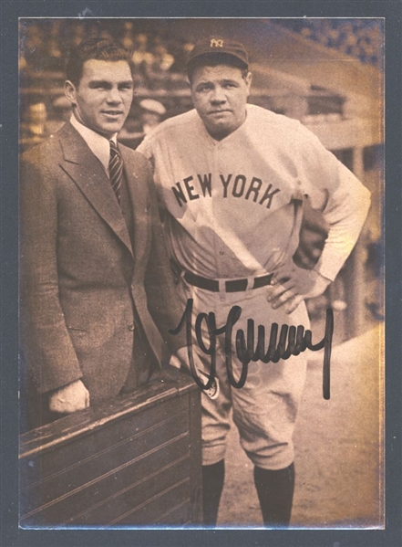 MAX SCHMELING & BABE RUTH Boxer SIGNED Photo (d.2005) HOF