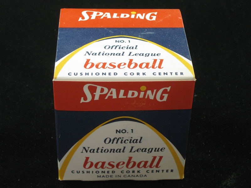 Official National League Warren Giles Baseball NEW IN BOX Rare Canadian Stamping