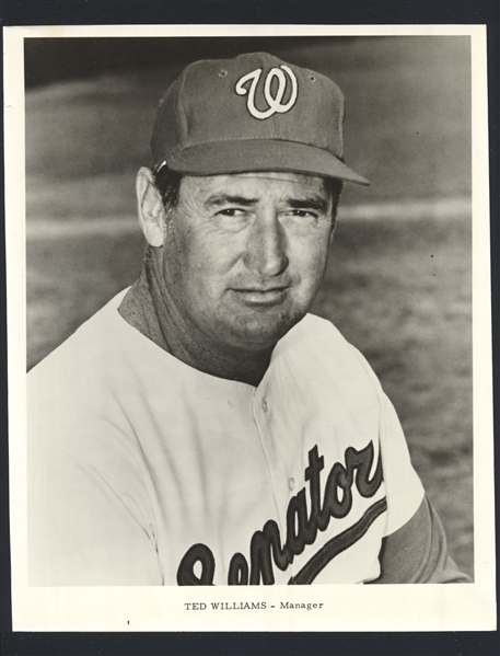 1969-71 Washington Senators TED WILLIAMS Team Issue Original Photo HOF