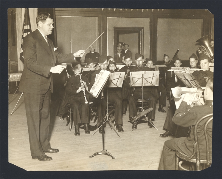 1920s BABE RUTH The Bambino Conductor! Original Photo HOF New York Yankees