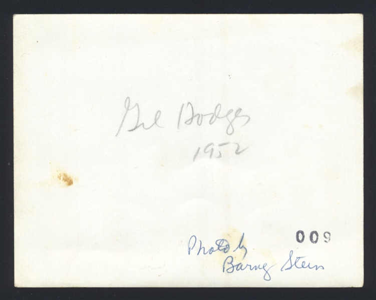1952 GIL HODGES & Game-Used Bats Original Photo by Barney Stein Brooklyn Dodgers
