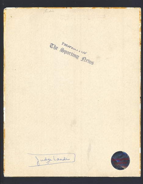 1940s KENESAW MOUNTAIN LANDIS Original Photo by William C. Greene HOF