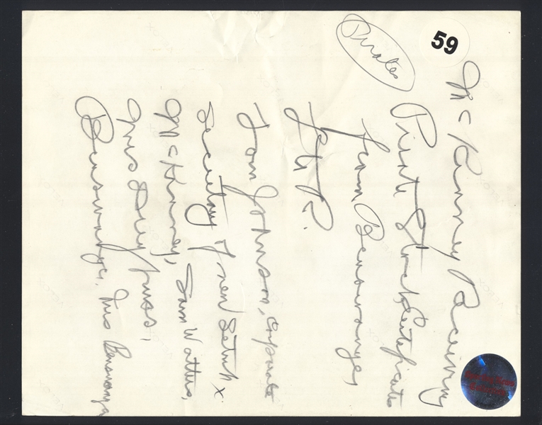 1946 FRANK McKINNEY Buys Pittsburgh Pirates from BILL BENSWANGER Original Photo