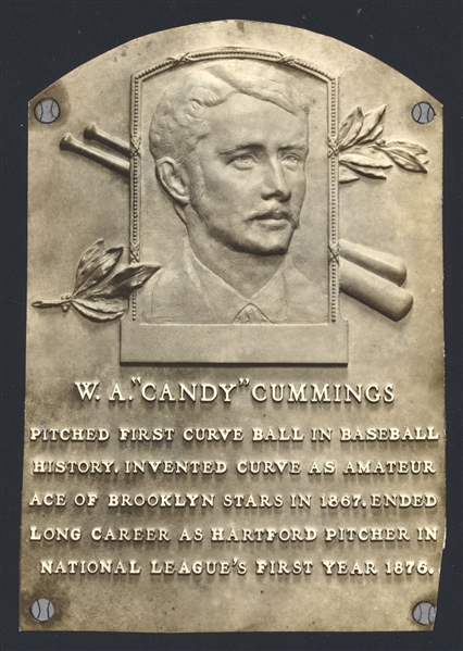 1950s Hartford Dark Blues CANDY CUMMINGS HOF Plaque Original Photo HOF