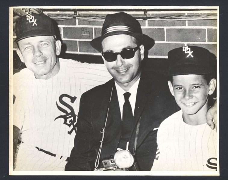 1966 Chicago White Sox EDDIE STANKY, PHOTOGRAPHER & BAT BOY Original Photo