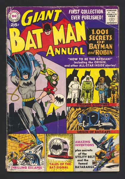 Batman Annual #1 G 1961 DC Origin Comic Book