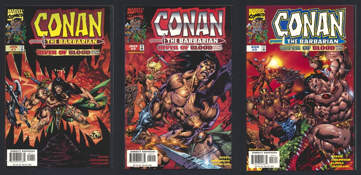 Conan: River of Blood #1-3 SET NM 1998 Marvel Comic Book