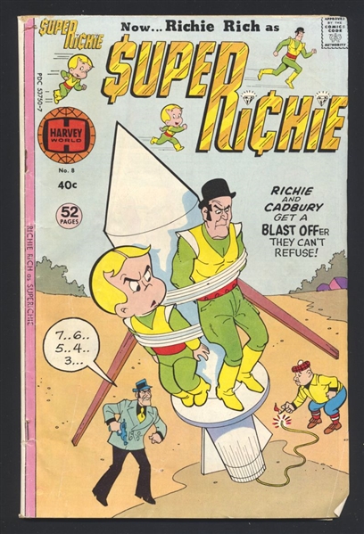 Super Richie #8 G 1977 Harvey Rocket Cover Comic Book