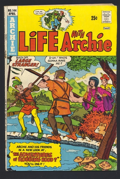 Life with Archie #144 G 1974 Archie Robbing Hood Comic Book