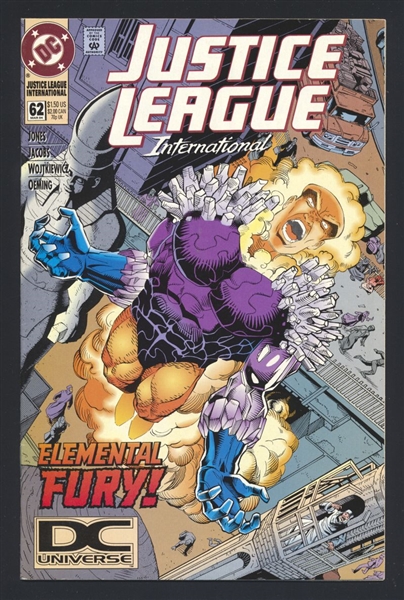 Justice League International #62 VF/NM 1994 DC DCU DC Universe Logo Variant