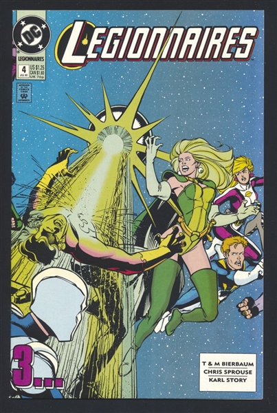 Legionnaires #4 VF/NM 1993 DC vs Fatal Five Comic Book