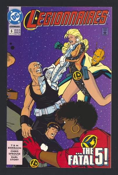 Legionnaires #6 VF/NM 1993 DC vs Fatal Five Comic Book