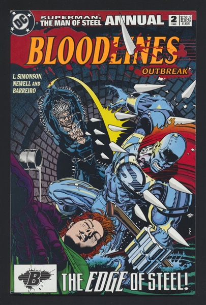 Superman: The Man of Steel Annual #2 NM 1993 DC Bloodlines Outbreak 1st Edge