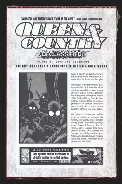 Queen & Country: Declassified (V3) HC NM 2006 Oni Greg Rucka Comic Book