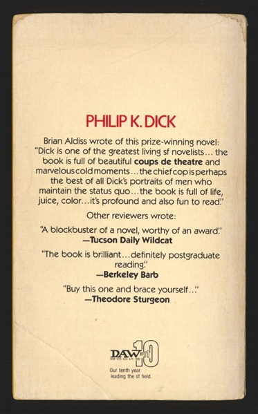 Flow My Tears Policeman Said #PB OK  Daw Books Philip K Dick Comic Book