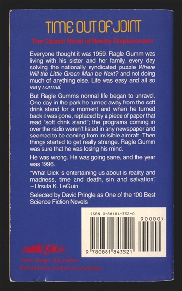 Time Out of Joint (Carroll & Graf) #PB VG  Carroll & Graf Philip K Dick