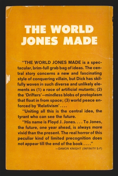 The World Jones Made #PB VG  Ace Books Philip K Dick Comic Book