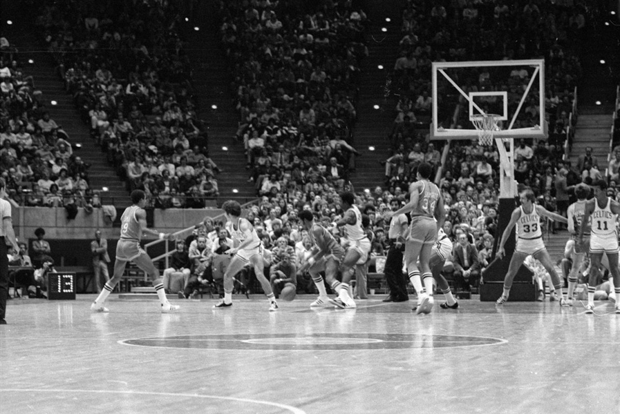 Lot of (4) 1976-77 Boston Celtics vs. Buffalo Braves Original 35mm Negatives