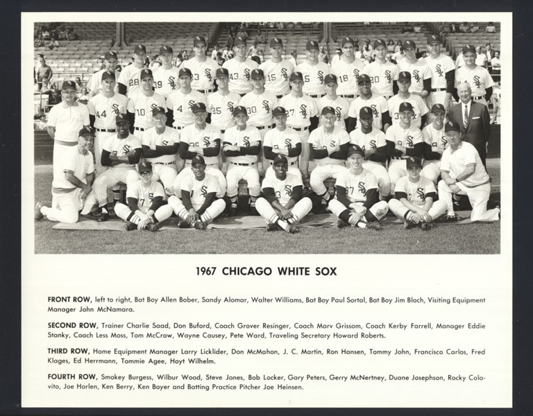 1967 Chicago White Sox Original Team Photo HOYT WILHELM ROCKY COLAVITO KEN BOYER