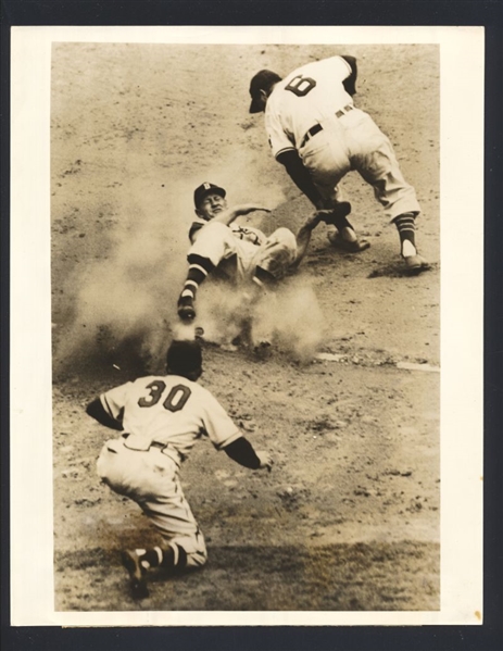 1948 WORLD SERIES Braves MARV RICKERT Sliding Original Photo by Herb Scharfman