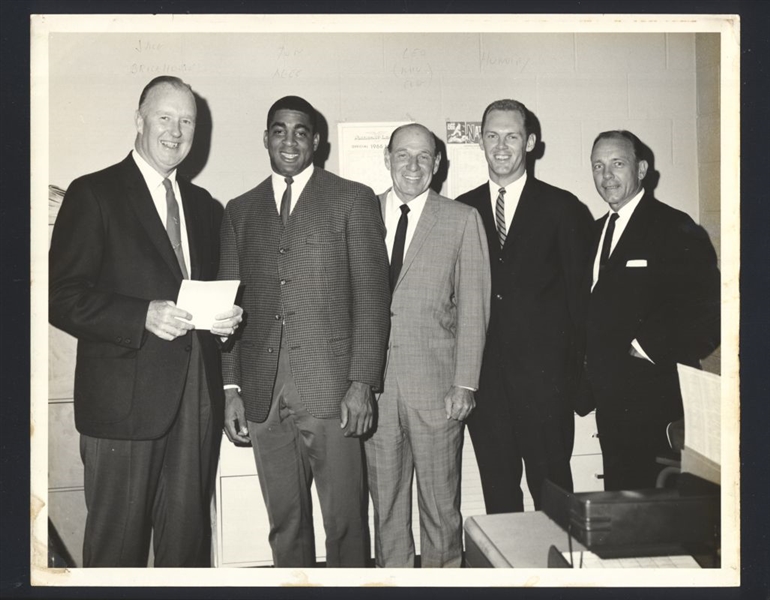 1966 White Sox JACK BRICKHOUSE, TOMMIE AGEE & LEO DUROCHER Original Photo HOF