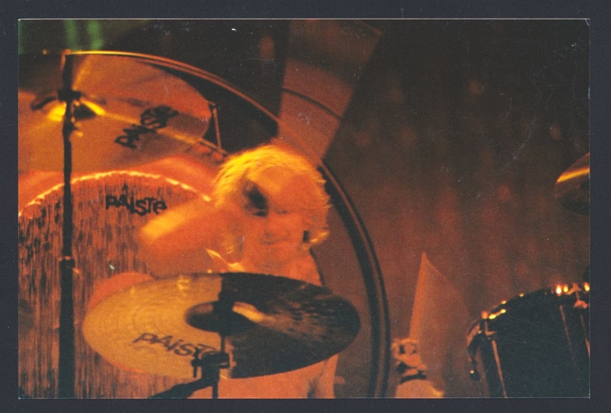 1980s UNIDENTIFIED DRUMMER Vintage Original Photo bn