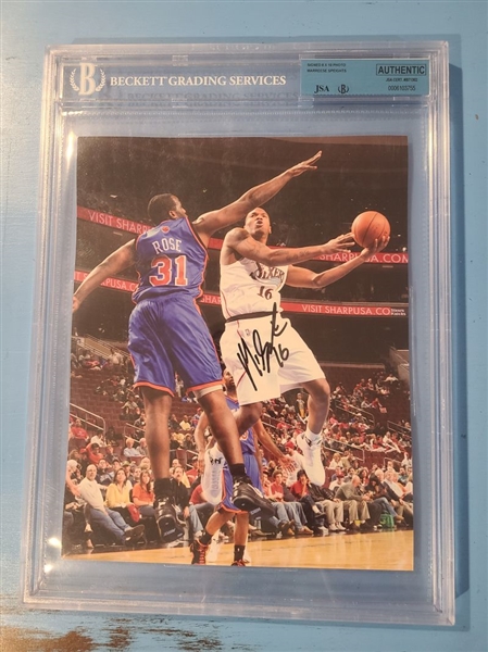 MARREESE SPEIGHTS Philadelphia 76ers SIGNED Photo Beckett JSA Certified Slabbed