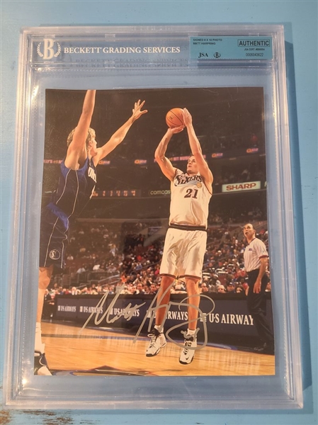MATT HARPRING 2001-02 Philadelphia 76ers SIGNED Photo 