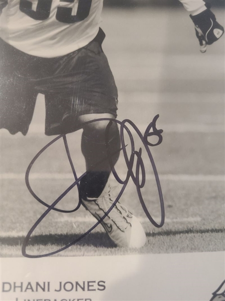 DHANI JONES Philadelphia Eagles SIGNED Photo Beckett JSA Certified Slabbed