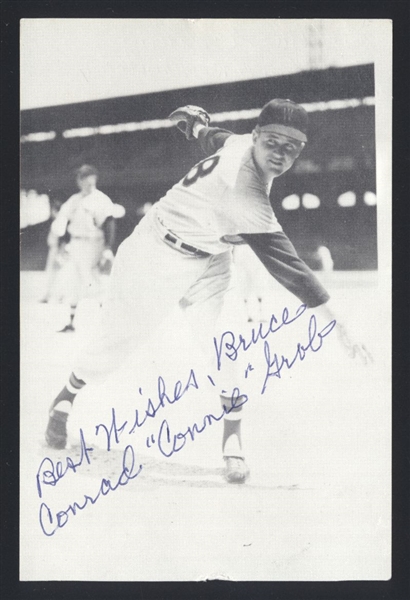 CONNIE GROB ca 1956 Washington Senators SIGNED Photo (d.1997)