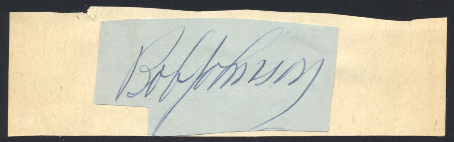 BOB L JOHNSON SIGNED Cut Signature (d.1982) Athletics Red Sox Senators
