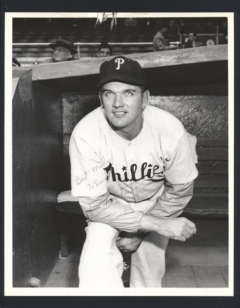 JIM KONSTANTY 1950-54 Philadelphia Phillies SIGNED Photo (d.1976)