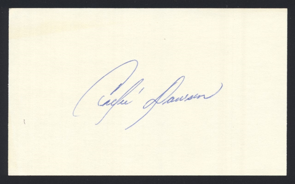 ANDRE DAWSON SIGNED 3x5 Index Card HOF Montreal Expos Cubs Red Sox