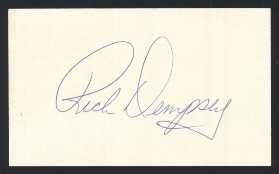RICK DEMPSEY SIGNED 3x5 Index Card 1979 1983 Baltimore Orioles 1988 Dodgers