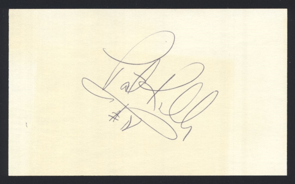 PAT F KELLY SIGNED 3x5 Index Card New York Yankees Cardinals Blue Jays