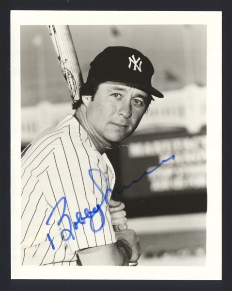 BOBBY MURCER 1980s New York Yankees SIGNED Photo Team Issued (d.2008)