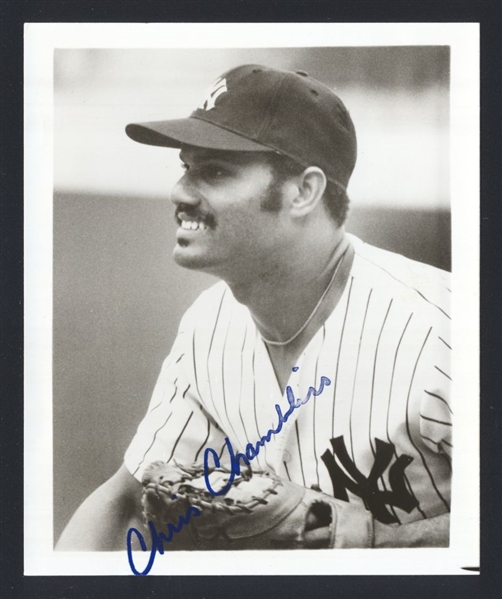 CHRIS CHAMBLISS 12-3-23 New York Yankees SIGNED Photo Team Issued 